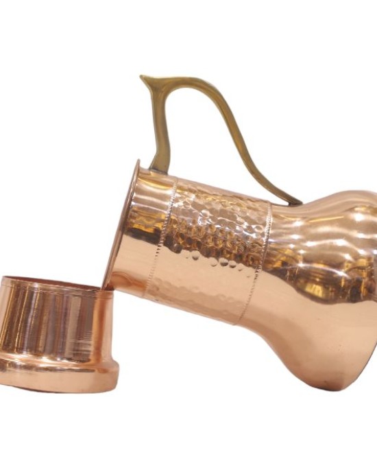 Copper Rounded Jug with Lid