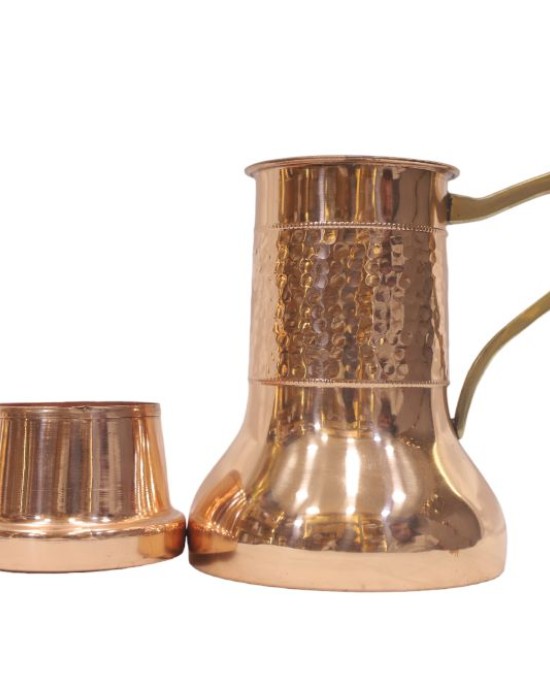 Copper Rounded Jug with Lid