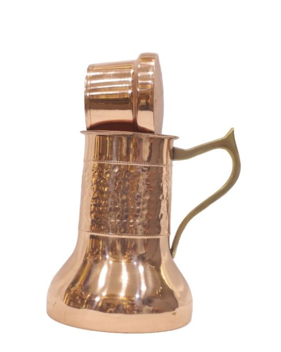 Copper Rounded Jug with Lid