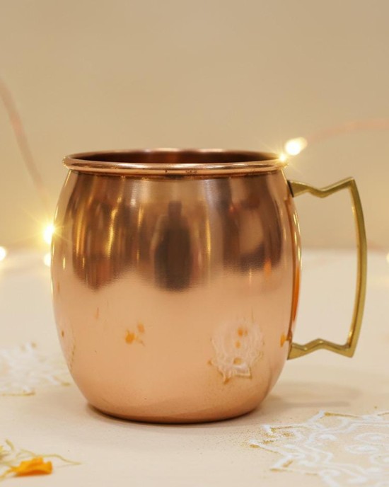 Pure Copper Cup – Handcrafted 300 ml Drinking Tumbler | Ayurvedic Health Benefits, Antique Finish