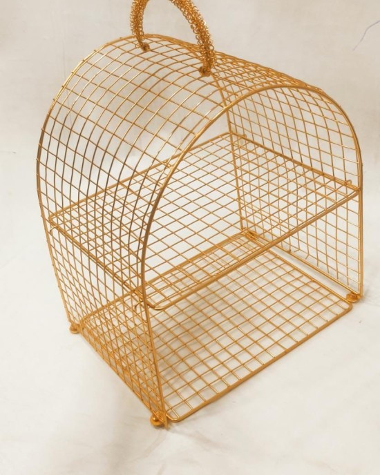Double Story Metal Wire Serving Tray