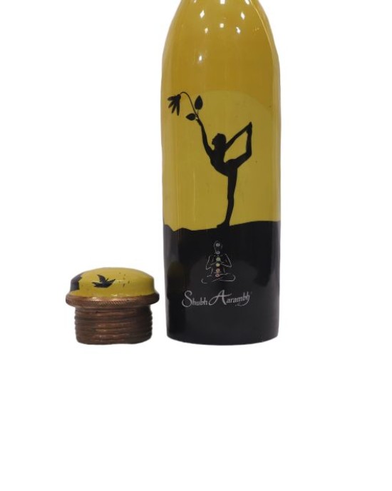 Designer Copper bottle : Dual tone Yellow