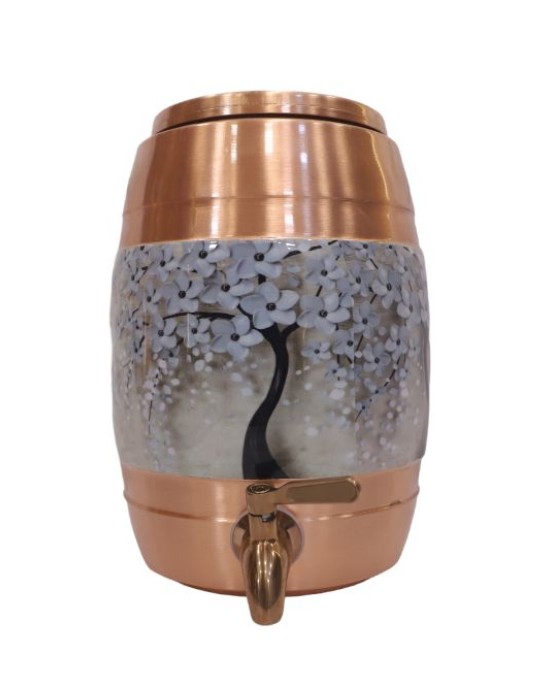Designer Copper Water Dispenser with a Stunning Tree Design