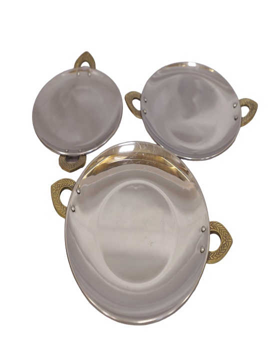Food Serving Copper Plates Set
