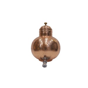 Hammerd pure copper matka pot with lid and tap water dispenser matka shape (12L)