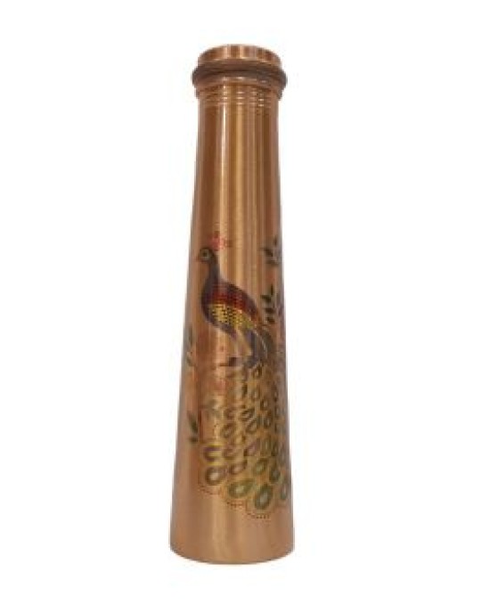 Pure Copper water bottle hand made peacock  edition 1L 