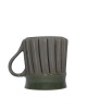 Handmade ceramic mug Set of 2 ( ideal for tea , coffee , milk and  more , power lines , 275 ml )