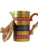 Handmade Printed Clay Jug with Lid 