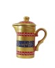 Handmade Printed Clay Jug with Lid 
