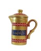 Handmade Printed Clay Jug with Lid 