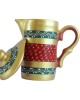Handmade Printed Clay Jug with Lid 