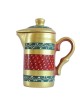 Handmade Printed Clay Jug with Lid 