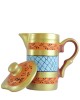 Handmade Printed Clay Jug with Lid 