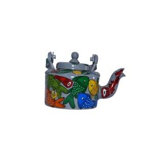Handmade Colourful Design Kettle (Multi Colour)