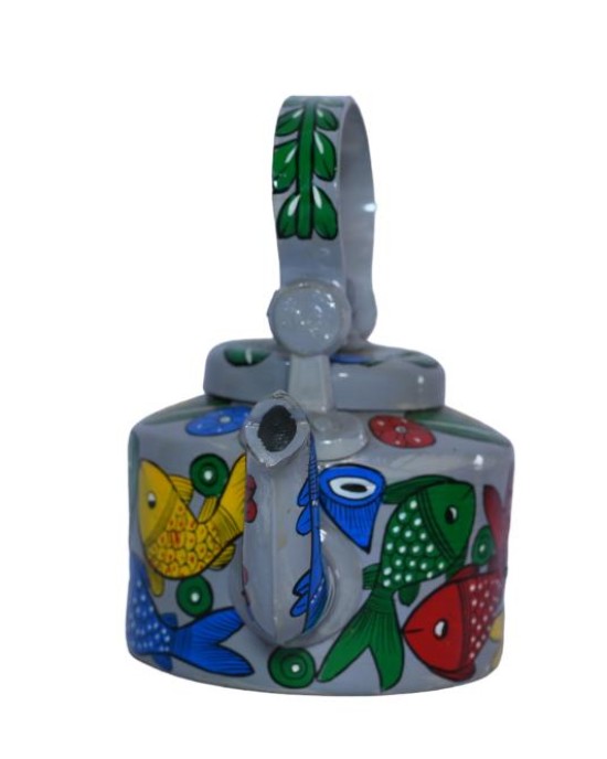 Handmade Colourful Design Kettle (Multi Colour)