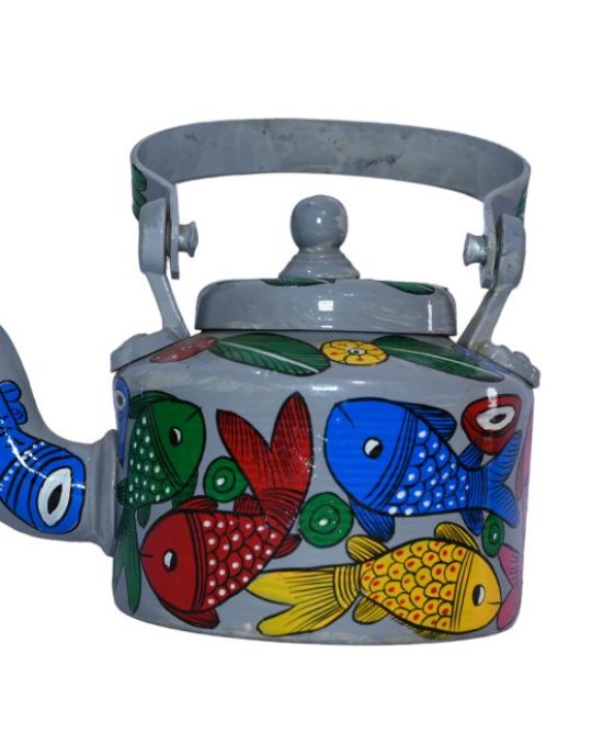 Handmade Colourful Design Kettle (Multi Colour)
