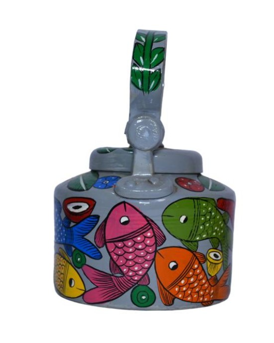 Handmade Colourful Design Kettle (Multi Colour)