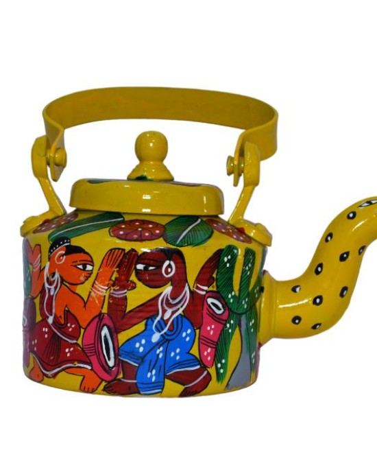Handmade Colourful Design Kettle (Multi Colour)