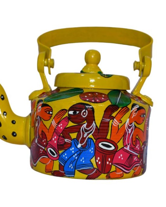 Handmade Colourful Design Kettle (Multi Colour)