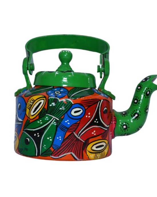 Handmade Colourful Design Kettle (Multi Colour)