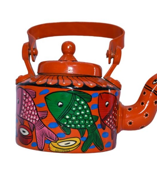 Handmade Colourful Design Kettle (Multi Colour)