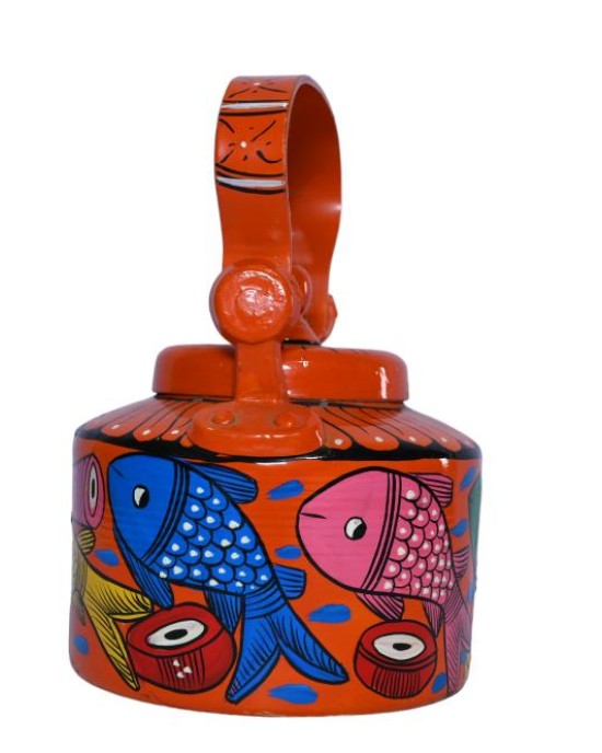 Handmade Colourful Design Kettle (Multi Colour)