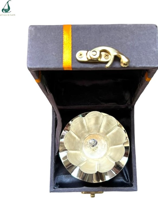 German Silver Diya - Home Temple and Diwali Decorations