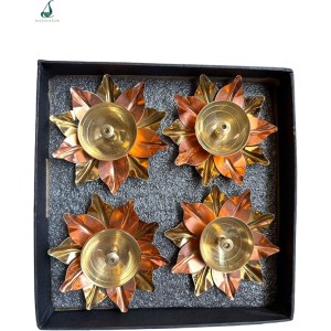 Lotus Diya Set of 4 - Home Temple and Diwali Decor with our beautiful