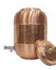 Middle hammerd pure copper in ovel shape with lid and tap water dispenser (12L)