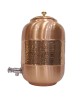 Middle hammerd pure copper in ovel shape with lid and tap water dispenser (12L)