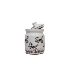 Multi Use Ceramic Storage Jar (Set Of 1)