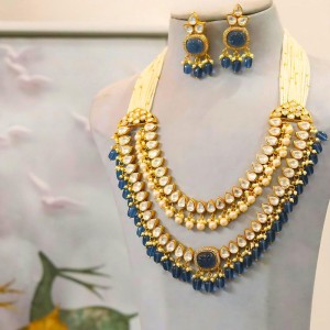 Royal essence necklace set  - Blue
