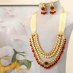 Royal essence necklace set - Red