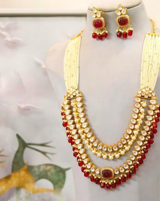 Royal essence necklace set - Red