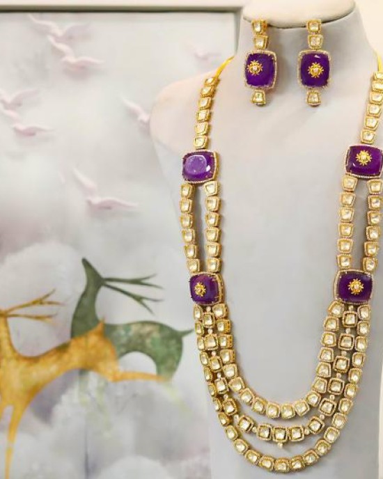 Royal essence necklace set - Purple