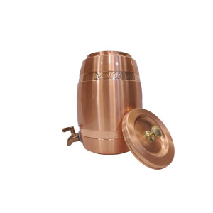 Plain pure copper water table top water dispenser  with tap (12L)