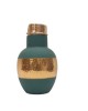 Premium Pure Copper Bedside Water Bottle with Middle Hammered Design