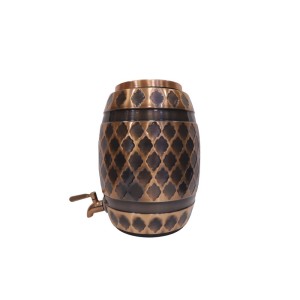Premium pure copper in a apiary shape water dispenser with lid and tap (12L)