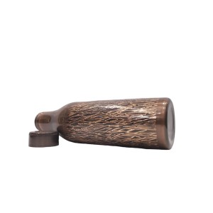 Premium Pure Copper Water Bottle with Craving and Narrow Mouth