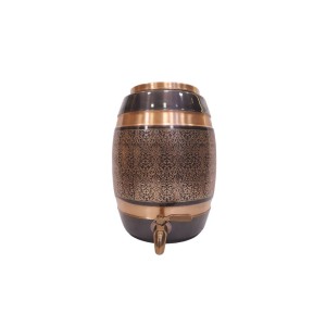 Premium pure copper water dispenser matka tank pot ovel shape with tap (12L-12000ML)