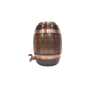 Premium pure copper water dispenser matka tank pot ovel shape with tap (12L-12000ML)
