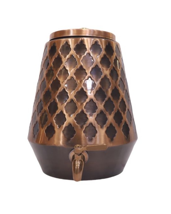 Premium pure copper water dispenser matka tank pot with honeybee style (12L-1200ML)