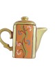 Printd Clay Kettle with set of 4 cups (150 ML , Orange)