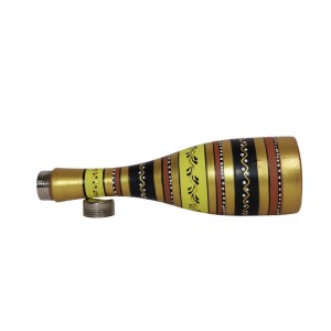 Printed clay water bottle Narrow Vessel