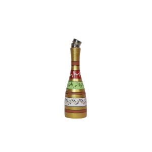 Printed clay water bottle Narrow Vessel