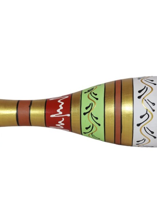 Printed clay water bottle Narrow Vessel