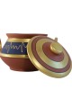Printed Terracotta Clay serving pot set of 3 