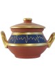 Printed Terracotta Clay serving pot set of 3 