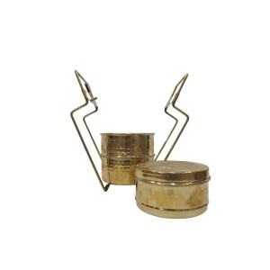Pure brass three portion lunch box