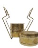 Pure brass three portion lunch box